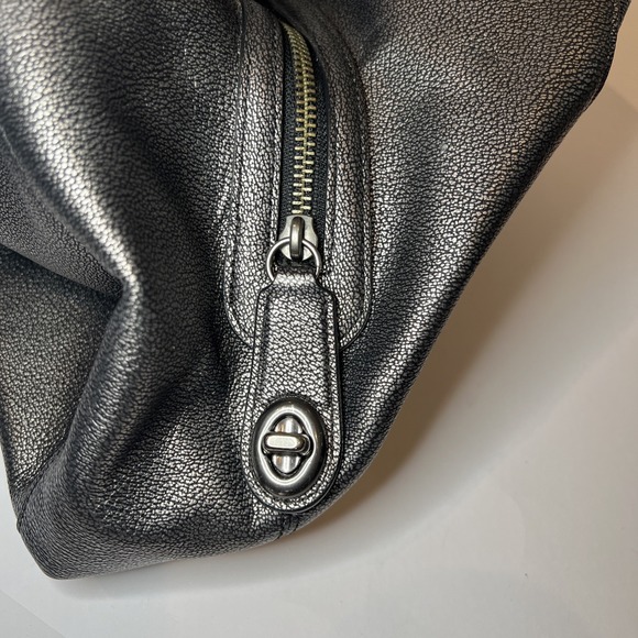 Coach Edie 31 Pebbled Leather Shoulder Bag Metallic Gunmetal 87399 - Picture 16 of 16